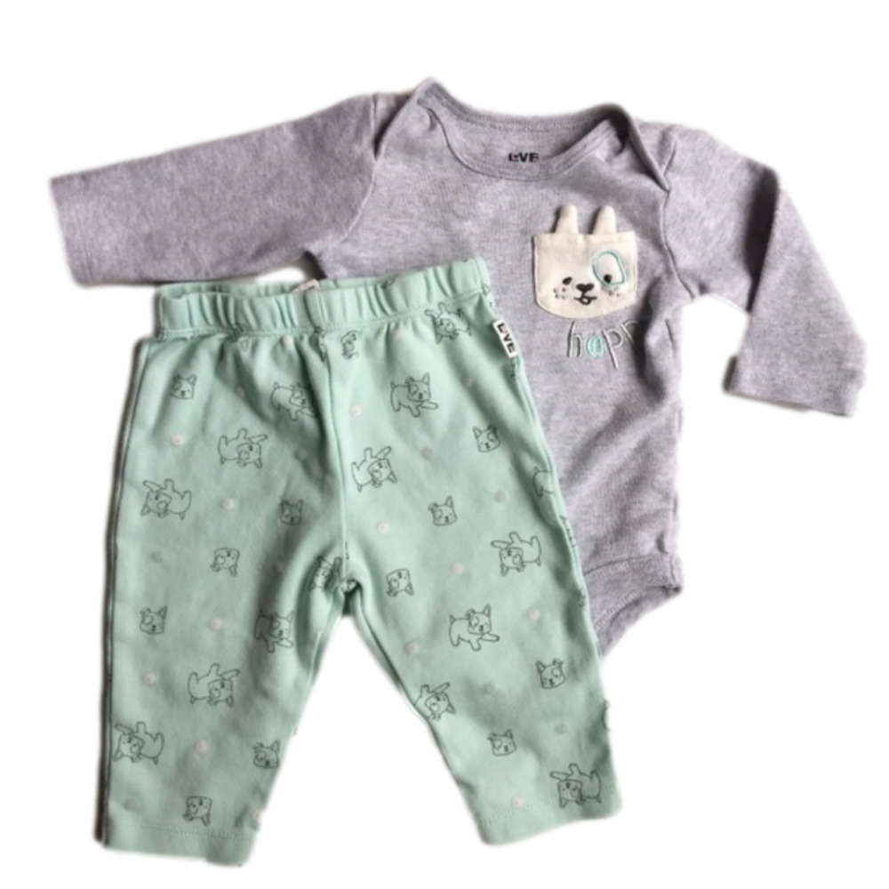 Happy Puppy Dog Baby Set * 3-6M